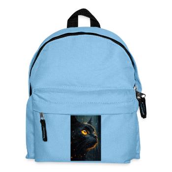 Illustration of a cat - Kids' Backpack - light blue - Front