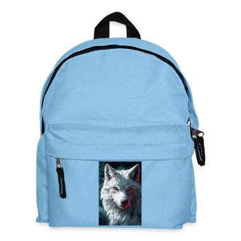 Illustration of a wolf - Kids' Backpack - light blue - Front