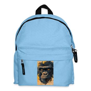 Illustration of a gorilla - Sac à dos Enfant - bleu clair - Devant
