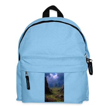Illustration einer Naturlandschaft - Kinder Rucksack - Hellblau - Vorne