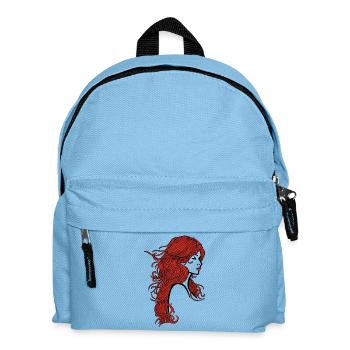 Pretty girl with red hair - Kids' Backpack - light blue - Front