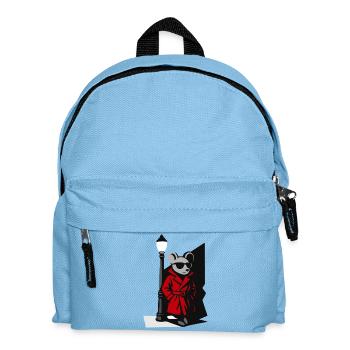Détective Mouse dans un style trench-coat noir - Sac à dos Enfant - bleu clair - Devant