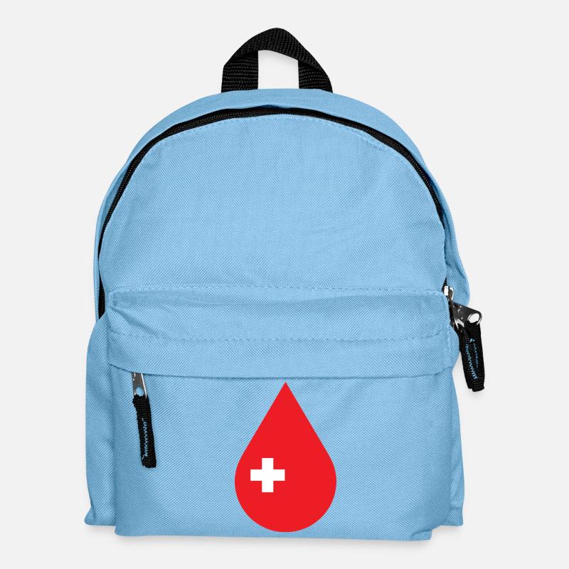 Donate blood, blood donation service, blood donors - Kids' Backpack - light blue