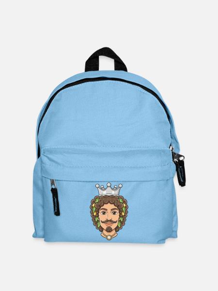 Sicily Dark Brown Man Sicily - Kids' Backpack - light blue