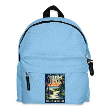 Erleben Sie den Charme von Hilton Head in South Carol - Kinder Rucksack - Hellblau - Vorne