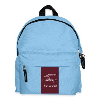 I Have Nothing to Wear – Burgund Edition - Kinder Rucksack - Hellblau - Vorne
