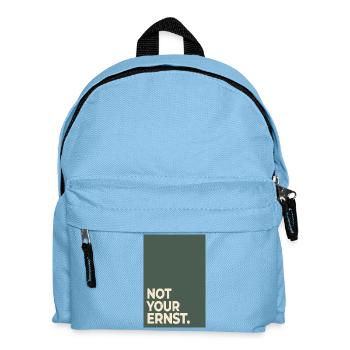 Not Your Ernst – Moss Green Statement - Kids' Backpack - light blue - Front