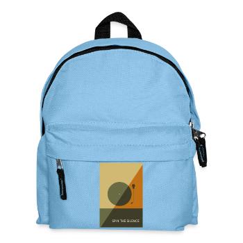 Spin The Silence – Minimal Record Poster - Kids' Backpack - light blue - Front