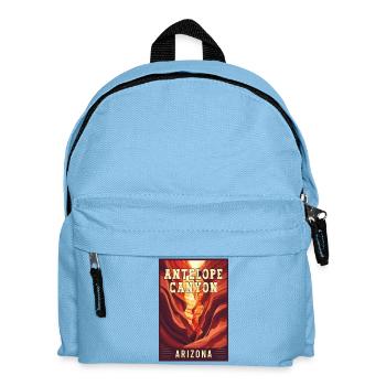Erleben Sie die Wunder des Antelope Canyon in Arizona - Kinder Rucksack - Hellblau - Vorne