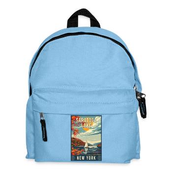 Découvrez le lac Saratoga dans l’État de New York - Sac à dos Enfant - bleu clair - Devant