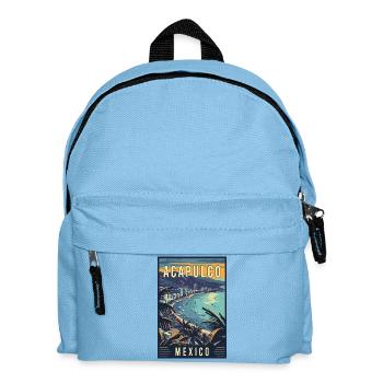 Acapulco in Mexico Tropical Travel Art - Kids' Backpack - light blue - Front