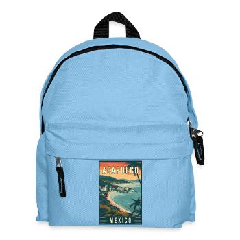 Discover Acapulco in Mexico Tropical Travel Art - Kids' Backpack - light blue - Front