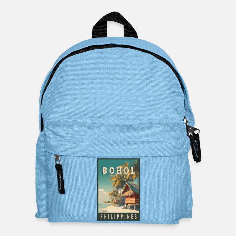 Explore Tropical Island of Bohol in Philippines - Kids' Backpack - light blue