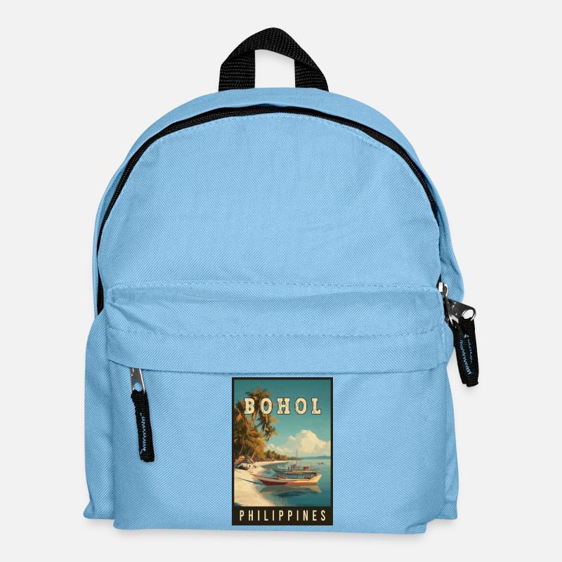 Experience Tropical Island of Bohol in Philippines - Kids' Backpack - light blue