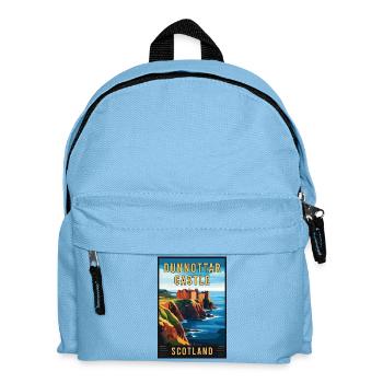 Erleben Sie Mystic Dunnottar Castle in Schottland - Kinder Rucksack - Hellblau - Vorne