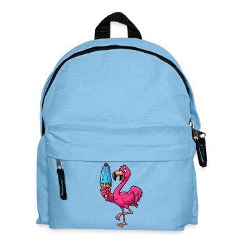 Süßer Flamingo Eiskreme Sommer Cartoon Nachtisch - Kinder Rucksack - Hellblau - Vorne
