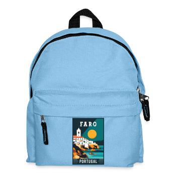Experience Captivating Faro in Portugal - Kids' Backpack - light blue - Front