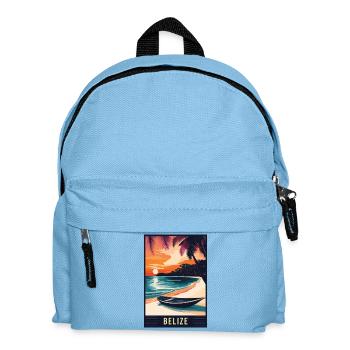 Entdecken Sie das tropische Paradies von Belize - Kinder Rucksack - Hellblau - Vorne