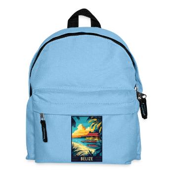Entdecken Sie das tropische Paradies von Belize - Kinder Rucksack - Hellblau - Vorne