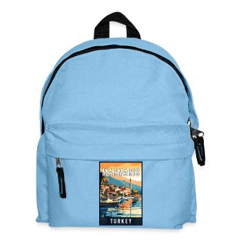 Entdecken Sie bezaubernde Marmaris in der Türkei - Kinder Rucksack - Hellblau - Vorne