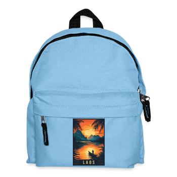 Entdecke zeitlose Schönheit von Laos - Kinder Rucksack - Hellblau - Vorne