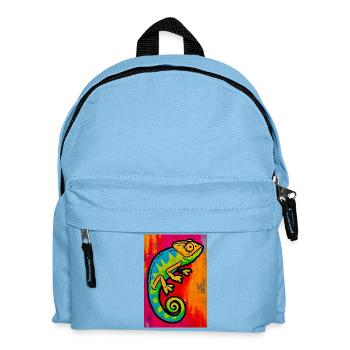 Chamäleon - Kinder Rucksack - Hellblau - Vorne