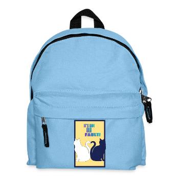 It's Not Our Fault! (Cat Heart Tail) - Kids' Backpack - light blue - Front