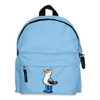 Besorgte Möwe - Kinder Rucksack - Hellblau - Vorne