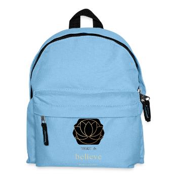 VERTRAUEN & GLAUBEN – Frieden ist deine Kraft - Kinder Rucksack - Hellblau - Vorne