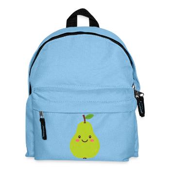 Green Kawaii Pear – Sweet Fruit Design - Kids' Backpack - light blue - Front