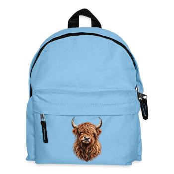 Highland Attitude – Wild & Unbeeindruckt - Kinder Rucksack - Hellblau - Vorne