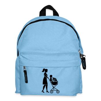 Maman poussette bébé - Sac à dos Enfant - bleu clair - Devant