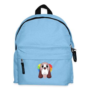Basset Hound Chien - Sac à dos Enfant - bleu clair - Devant