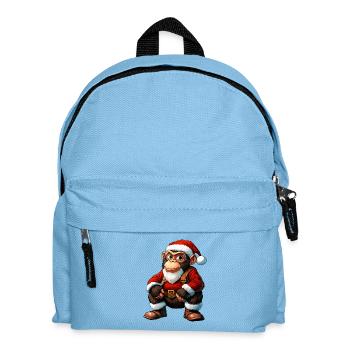 Monkey Christmas / Santa Claus Monkey - Kids' Backpack - light blue - Front