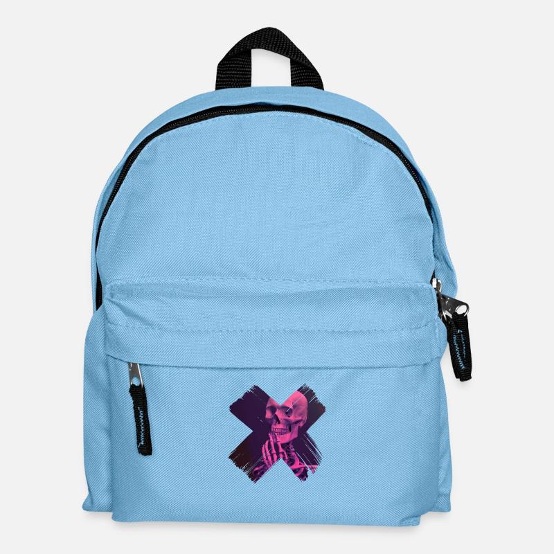 skull and crossbones - Kids' Backpack - light blue