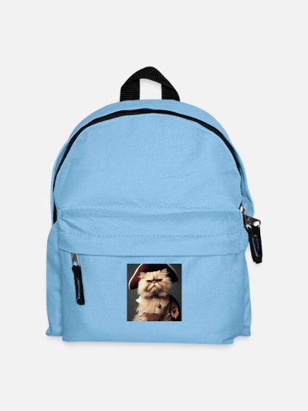 Persian cat Negan as a pirate - Kids' Backpack - light blue