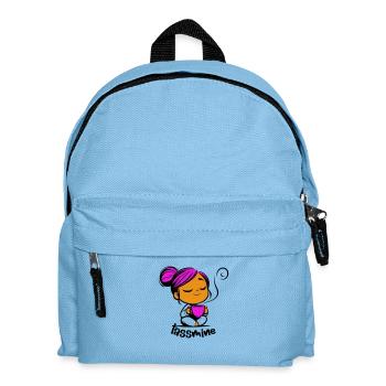Tassmine relaxes with a cup of tea or coffee - Kids' Backpack - light blue - Front