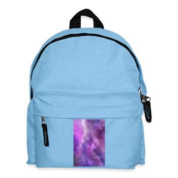Low Poly triangulated Galaxy - Kinder Rucksack - Hellblau - Vorne