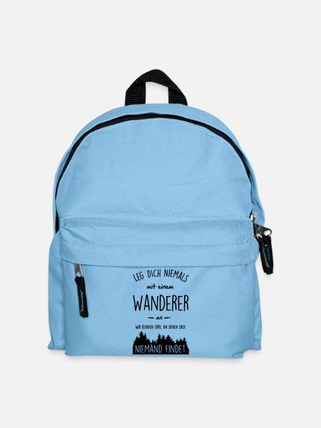 Wandern - Wanderer - Kinder Rucksack - Hellblau