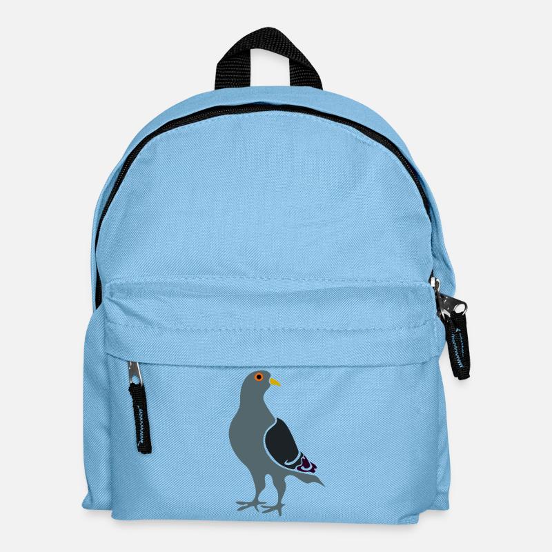 Graue Taube - Kinder Rucksack - Hellblau