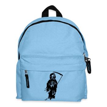 Ein Sensenmann -Der Tod mit einer Sense - Kinder Rucksack - Hellblau - Vorne