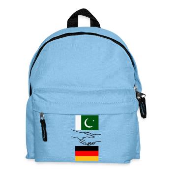 Pakistan & Deutschland - Kinder Rucksack - Hellblau - Vorne
