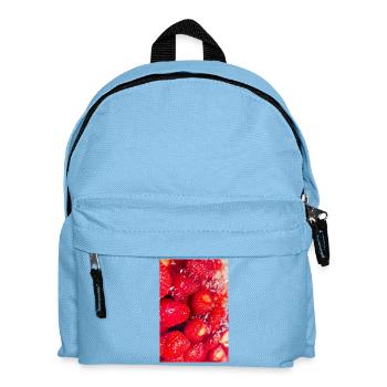 Frische Erdbeeren Erdbeerposter - Kinder Rucksack - Hellblau - Vorne