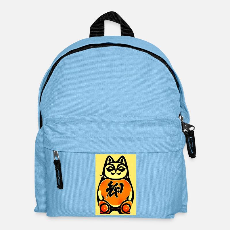 Maneki neko 4 - Kinder Rucksack - Hellblau
