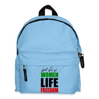 Women life freedom iran - Kinder Rucksack - Hellblau - Vorne