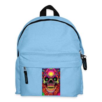 Abstract Skull - Kids' Backpack - light blue - Front