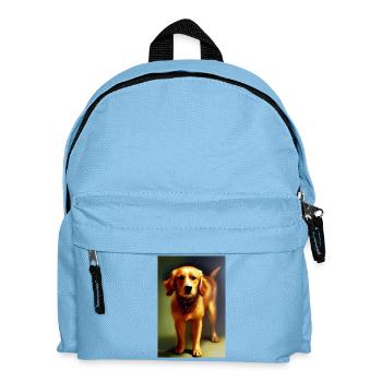 Hunde Bild - Kinder Rucksack - Hellblau - Vorne