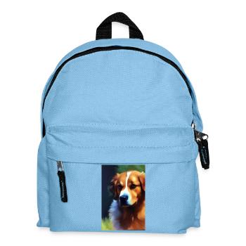 Hunde Bild - Kinder Rucksack - Hellblau - Vorne