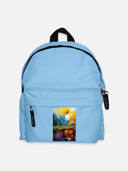 Kunst Malerei - Kinder Rucksack - Hellblau