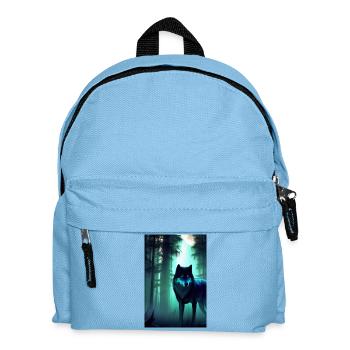 Loup dans la forêt - Sac à dos Enfant - bleu clair - Devant